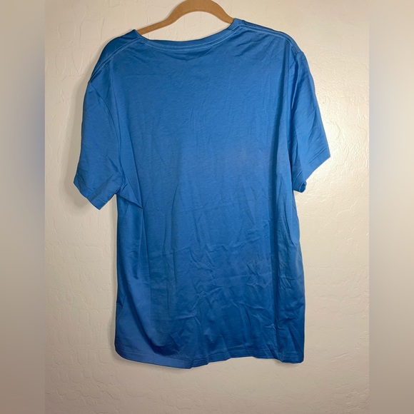 🎉HP🎉New! Burberry Mens V Neck Embroidered Shirt Size XXL m Light Azure Blue👕 - Picture 8 of 9